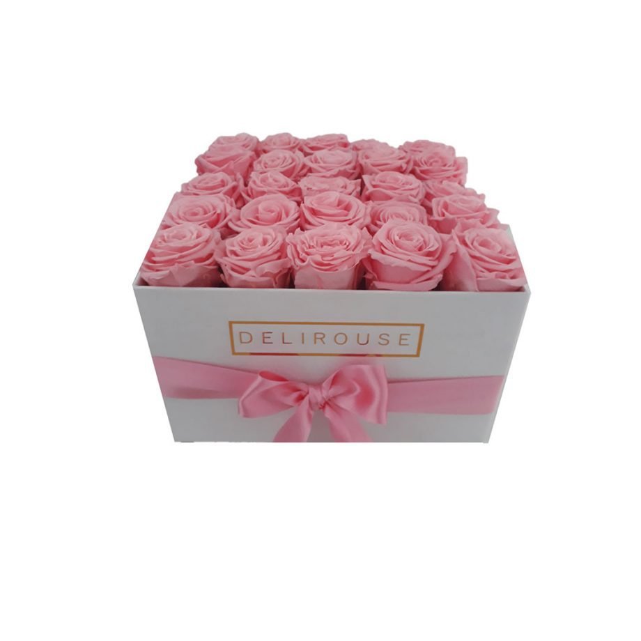 Caja Cuadrada Grande con Rosas Eternas | Rosas Naturales Preservadas en Caja Cuadrada Grande #1
